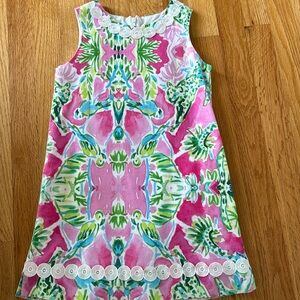Beautiful girls pink green and blue shift dress